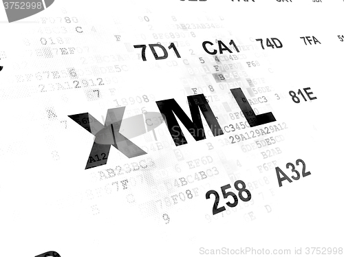 Image of Programming concept: Xml on Digital background