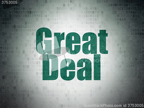 Image of Finance concept: Great Deal on Digital Paper background