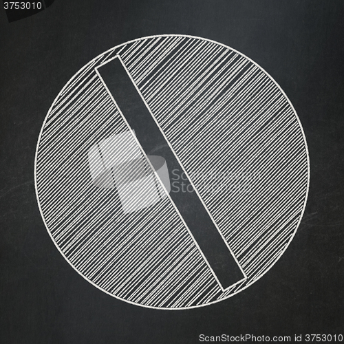 Image of Medicine concept: Pill on chalkboard background