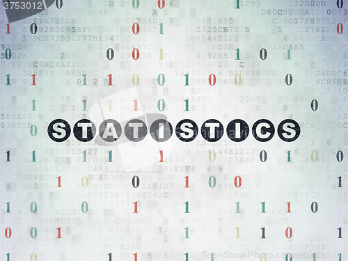 Image of Business concept: Statistics on Digital Paper background