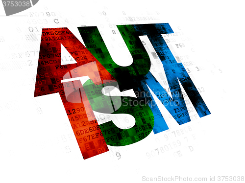 Image of Health concept: Autism on Digital background