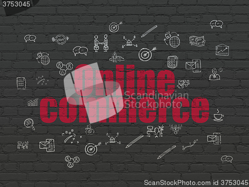 Image of Finance concept: Online Commerce on wall background