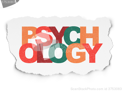 Image of Health concept: Psychology on Torn Paper background