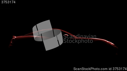 Image of red sports car silhouette
