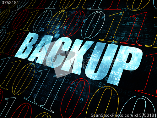 Image of Database concept: Backup on Digital background