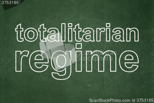 Image of Political concept: Totalitarian Regime on chalkboard background