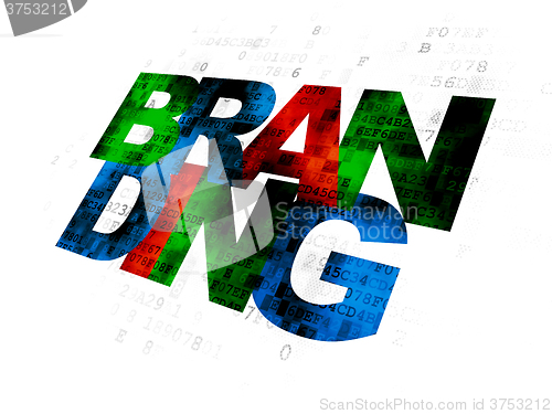 Image of Marketing concept: Branding on Digital background