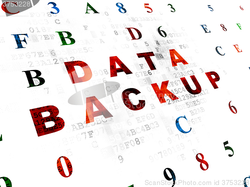 Image of Information concept: Data Backup on Digital background