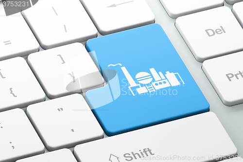 Image of Business concept: Oil And Gas Indusry on computer keyboard background