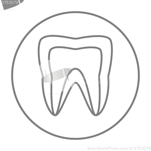 Image of Molar tooth line icon.