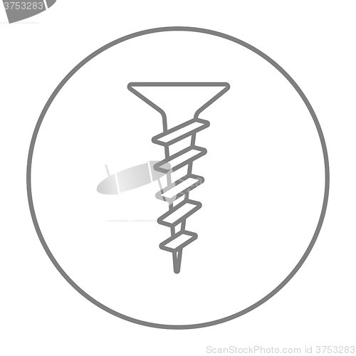 Image of Screw line icon.