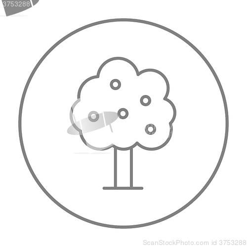 Image of Fruit tree line icon.