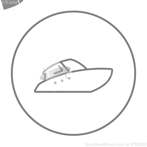 Image of Speedboat line icon.