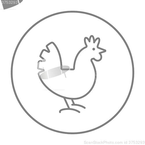 Image of Hen line icon.