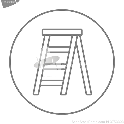 Image of Stepladder line icon.