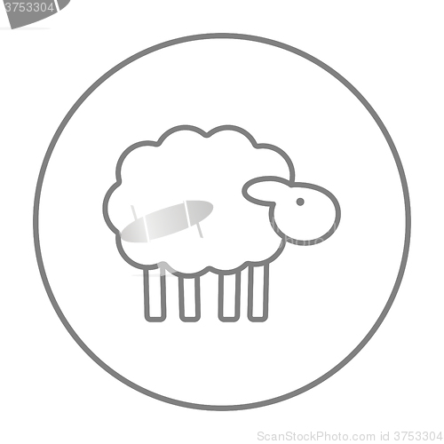 Image of Sheep line icon.