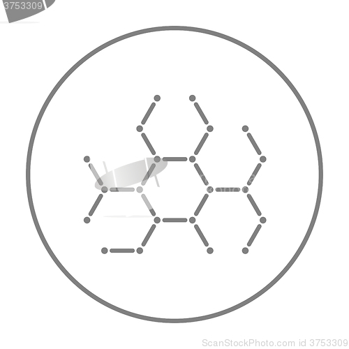 Image of Molecule line icon.