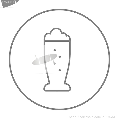 Image of Glass of beer line icon.