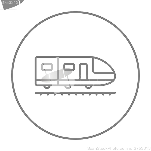 Image of Modern high speed train line icon.