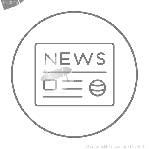 Image of Newspaper line icon.