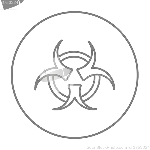 Image of Bio hazard sign line icon.