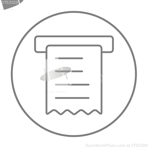 Image of Receipt line icon.