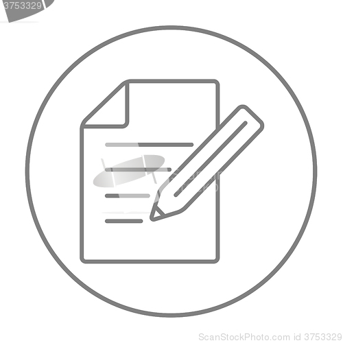 Image of Taking note line icon.