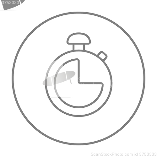 Image of Stopwatch line icon.