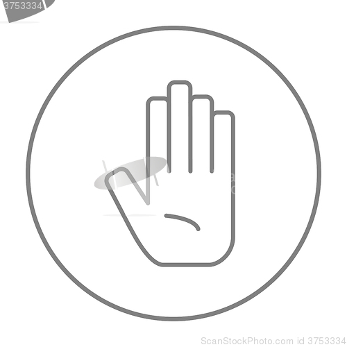 Image of Medical glove line icon.