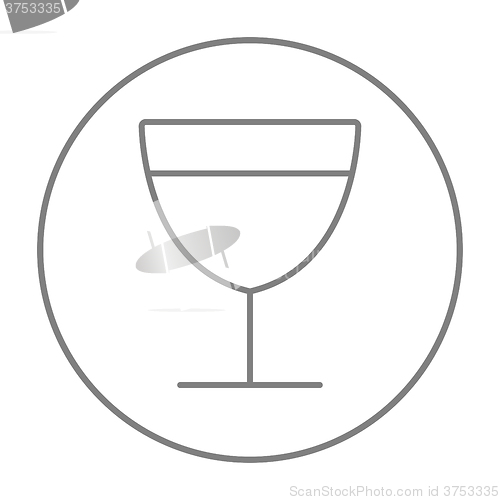 Image of Glass of wine line icon.