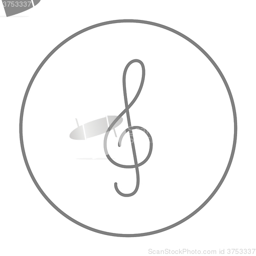 Image of G-clef line icon.