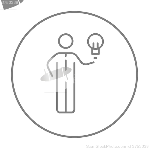 Image of Business idea line icon.