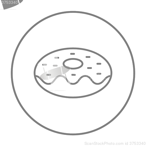 Image of Doughnut line icon.