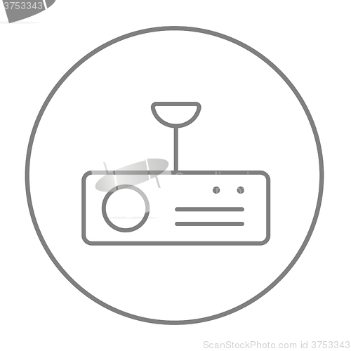 Image of Digital projector line icon.