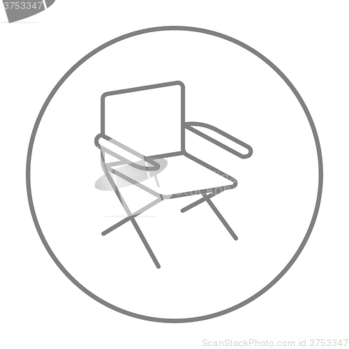 Image of Folding chair line icon.