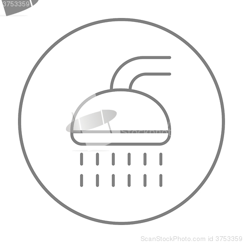 Image of Shower line icon.