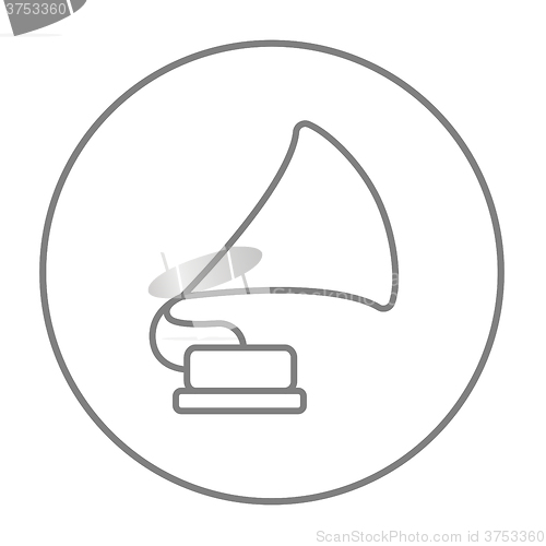 Image of Gramophone line icon.