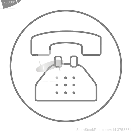 Image of Telephone line icon.