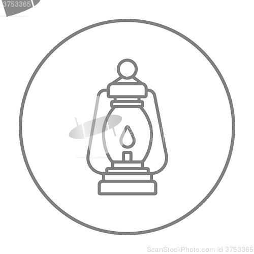 Image of Camping lantern line icon.