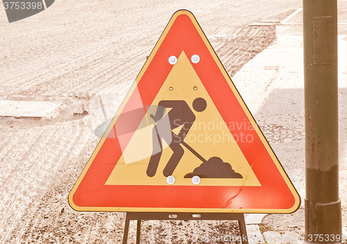 Image of  Road works vintage
