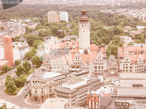 Image of Leipzig aerial view vintage