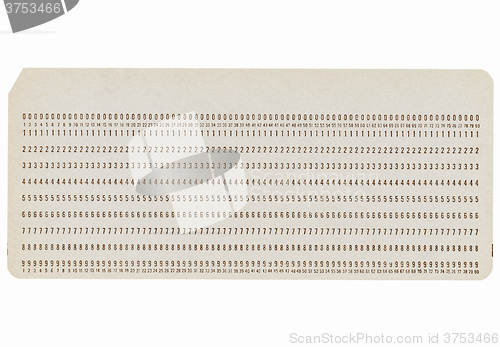 Image of  Punched card vintage