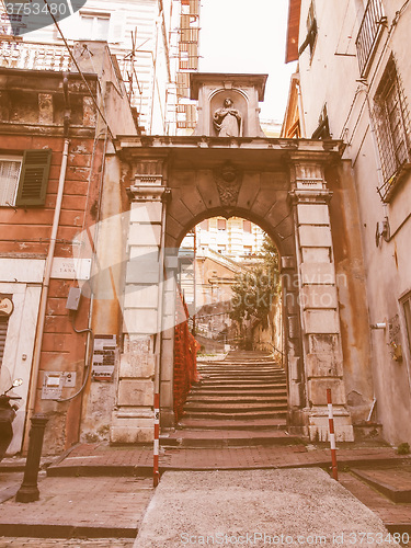 Image of Genoa old town vintage