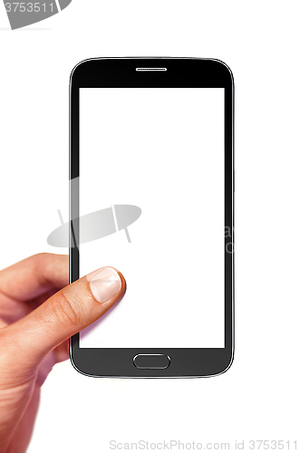 Image of smartphone on white with path