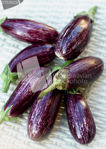 Image of Raw Striped Eggplants