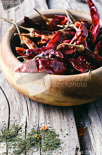 Image of Spicy peppers in the bowl