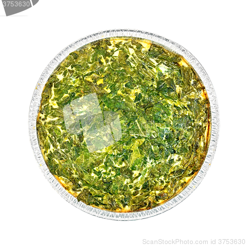 Image of Pie celtic with spinach in form of foil
