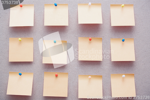 Image of Sticky notes on a bulletin board