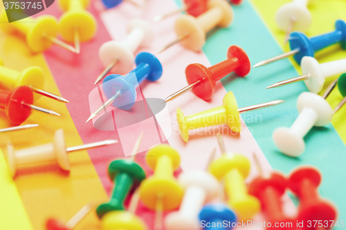 Image of Colorful pushpins