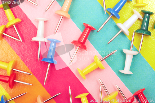 Image of Colorful pushpins